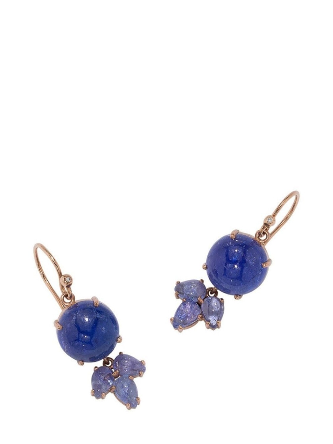 

Серьги Cabochon из розового золота с танзанитом Irene Neuwirth, розовый