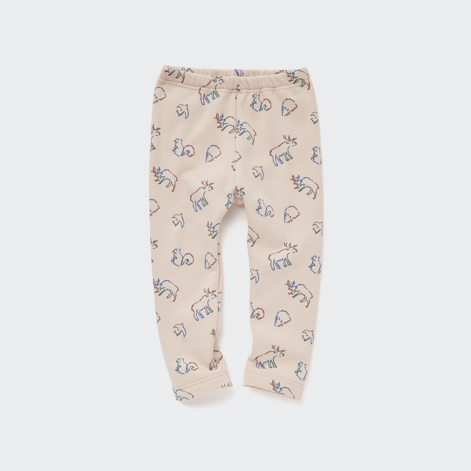 

Флисовые леггинсы с животным принтом UNIQLO, бежевый