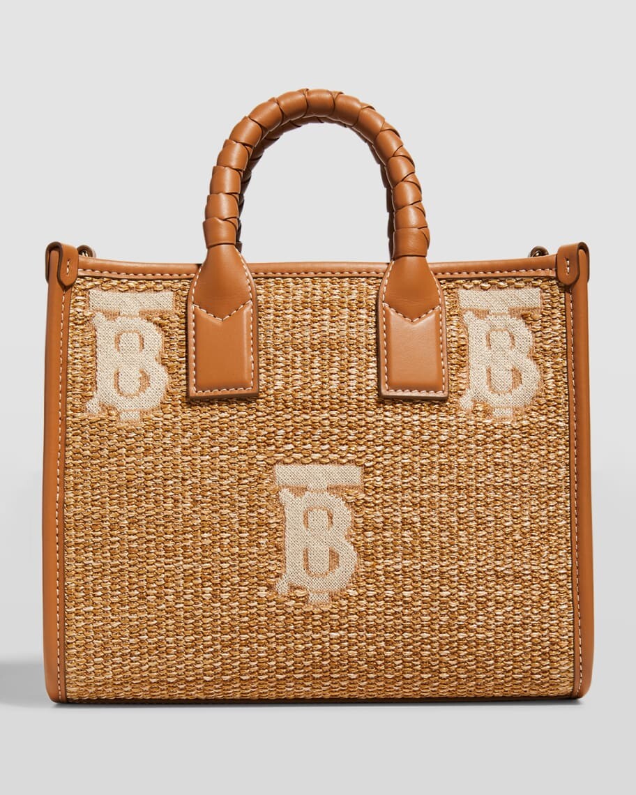 

Сумка-тоут Freya TB из рафии с монограммой Burberry