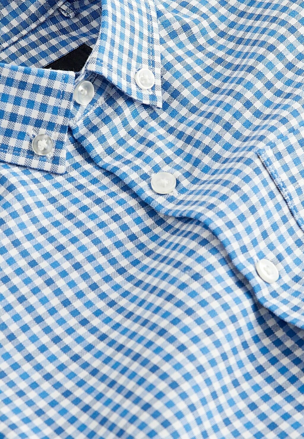 

Рубашка SHORT SLEEVE OXFORD CHECK REGULAR FIT Next, синий