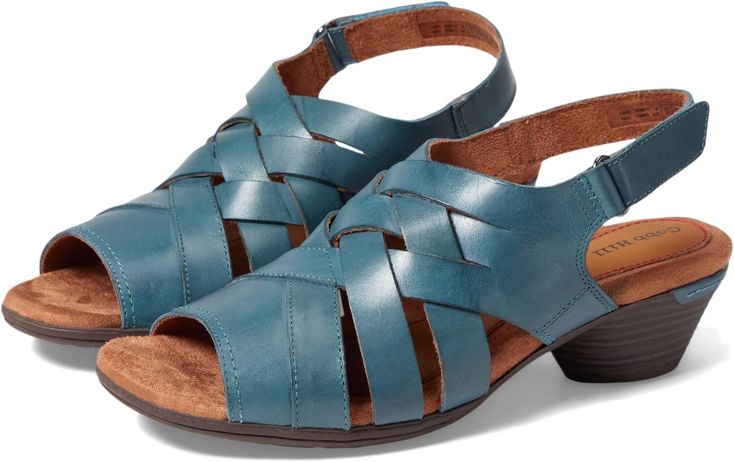

Босоножки Laurel Woven Sandal Cobb Hill, цвет Teal Leather