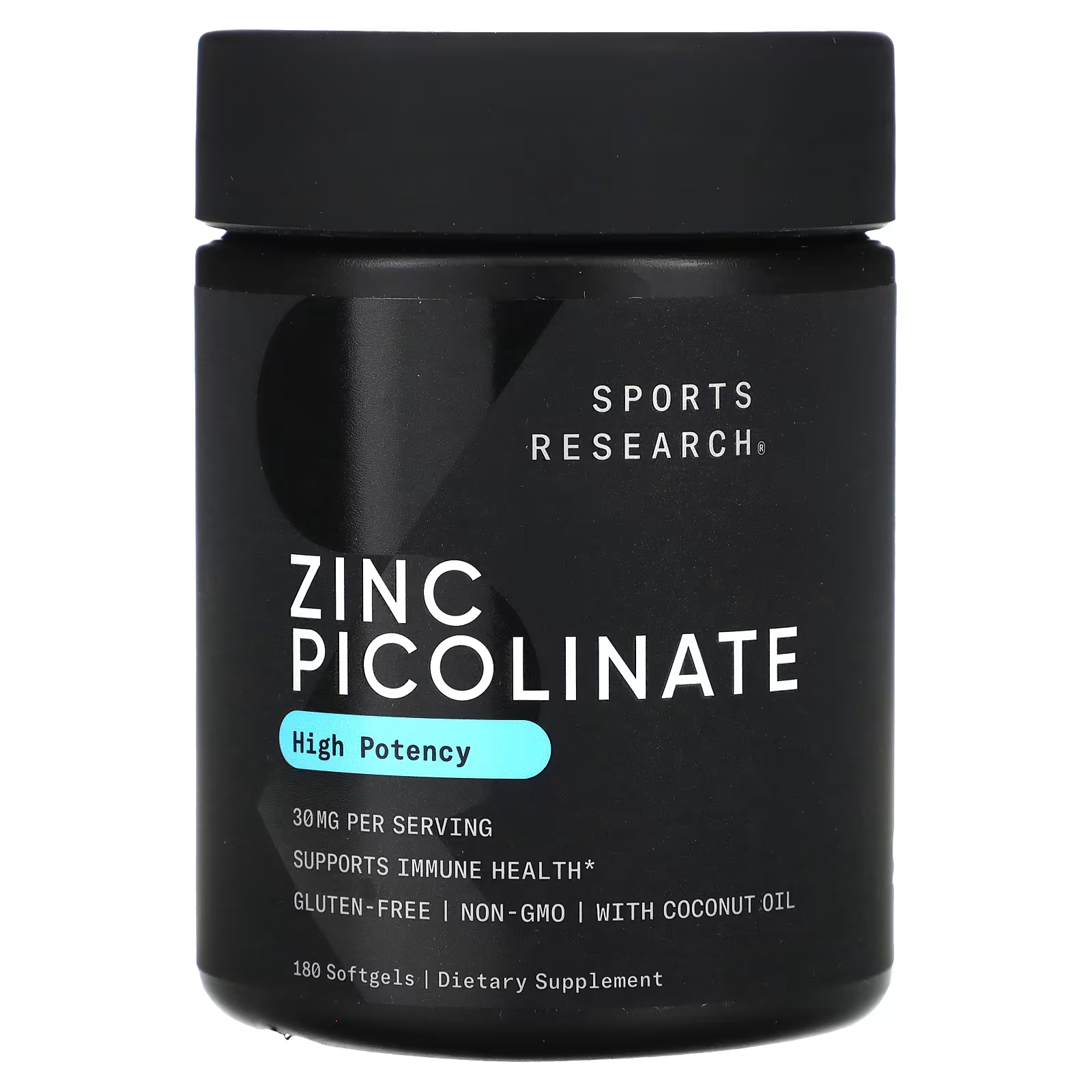 Пиколинат цинка Sports Research, 30 мг пиколинат цинка zinc picolinate 30 мг 180 капсул thorne research