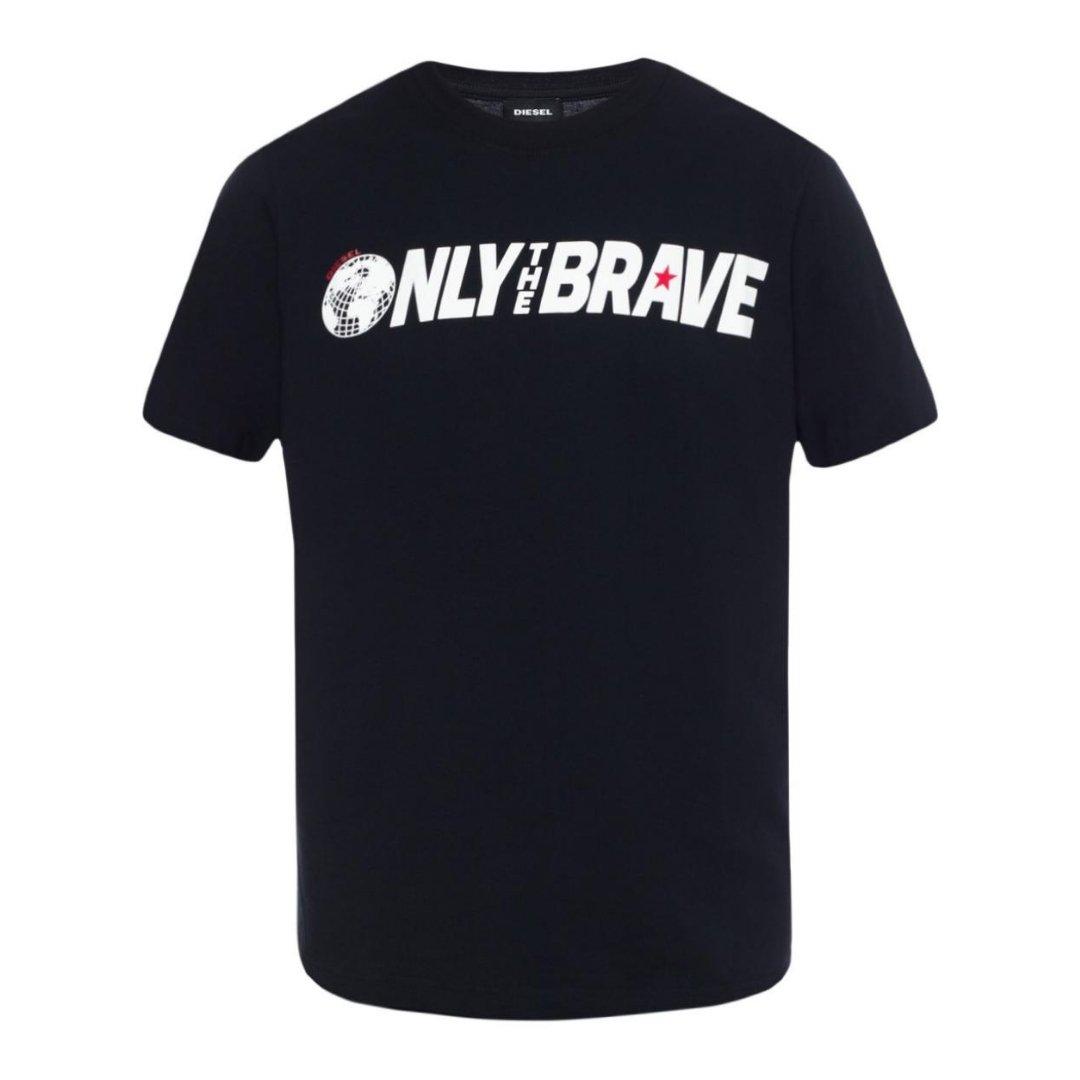 T-Just-SV Черная футболка с логотипом Only The Brave Diesel, черный diesel футболка черная цветной принт xs