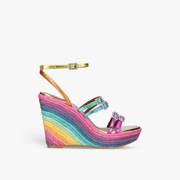 

Эспадрильи pierra на танкетке с радужным принтом Kurt Geiger London, мультиколор