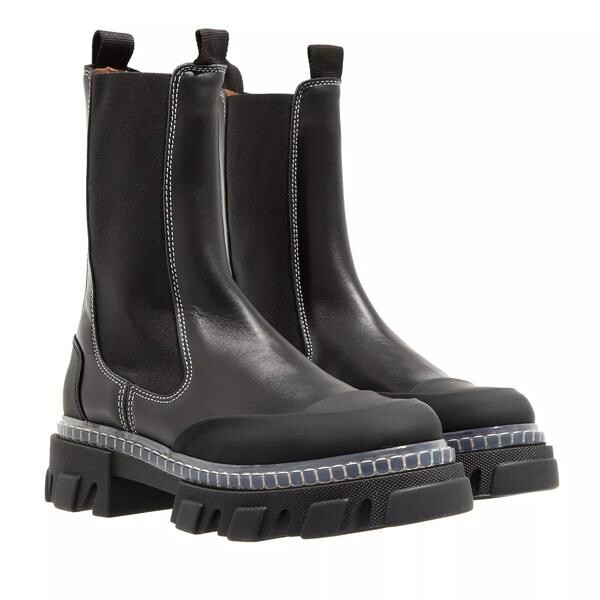 

Сапоги cleated mid chelsea boot Ganni, черный
