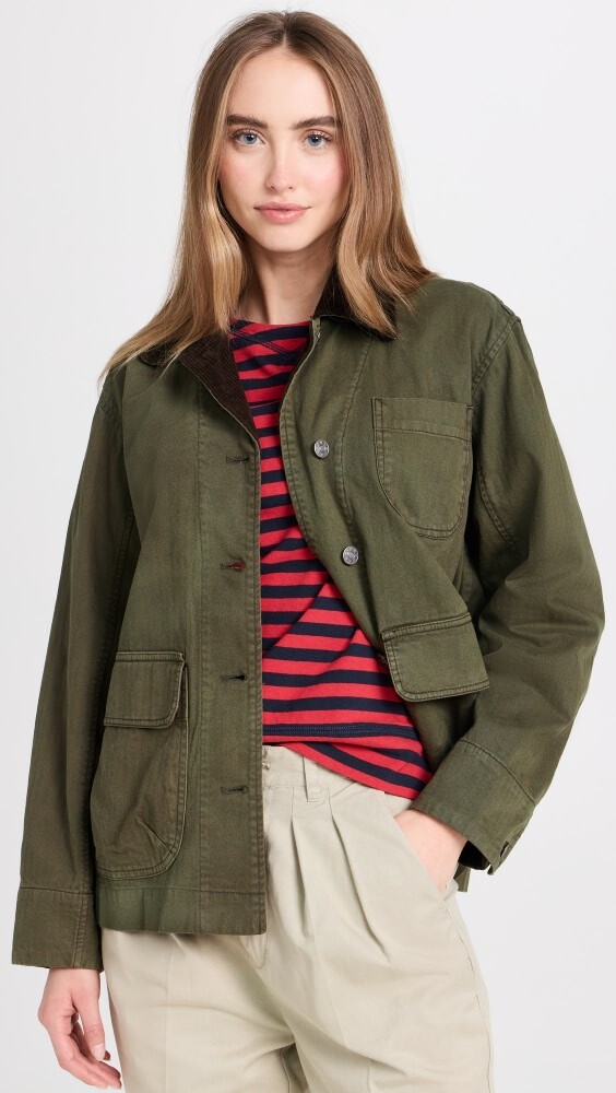 

Куртка Alex Mill Mel Herringbone, милитари