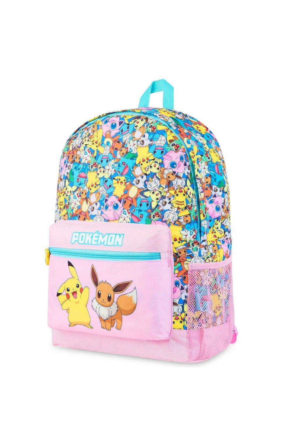 Розовый школьный рюкзак AOP Pokemon, мультиколор базовый рюкзак eevee розовый bp574872pok pokemon розовый