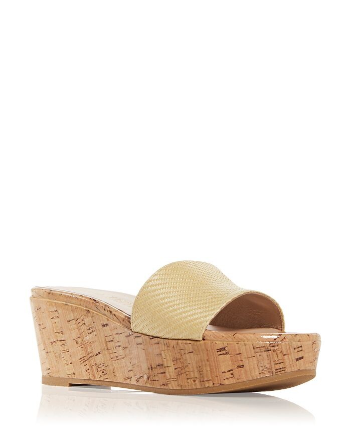 

Женские летние шлепанцы на платформе на танкетке Stuart Weitzman