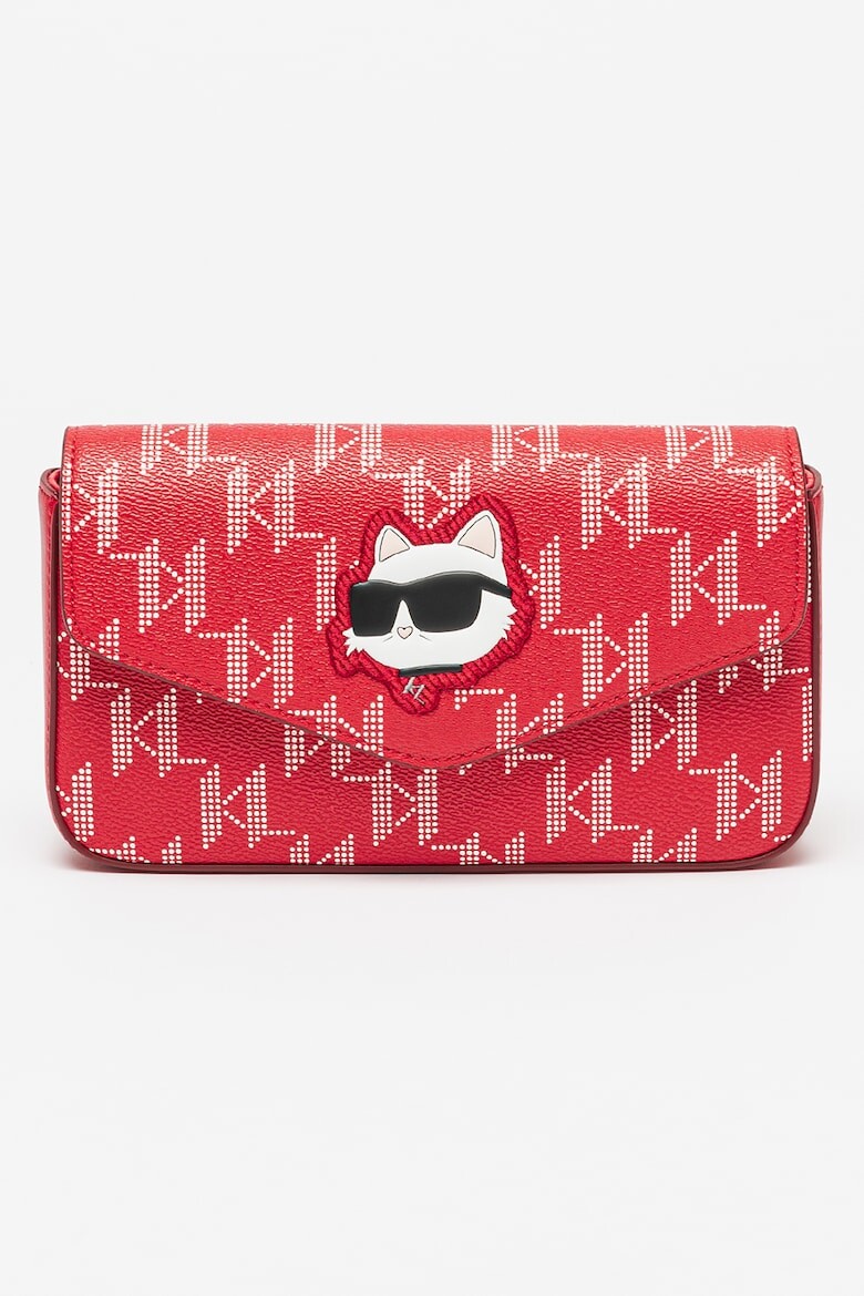 

Сумка из экокожи с монограммой Karl Lagerfeld, красный