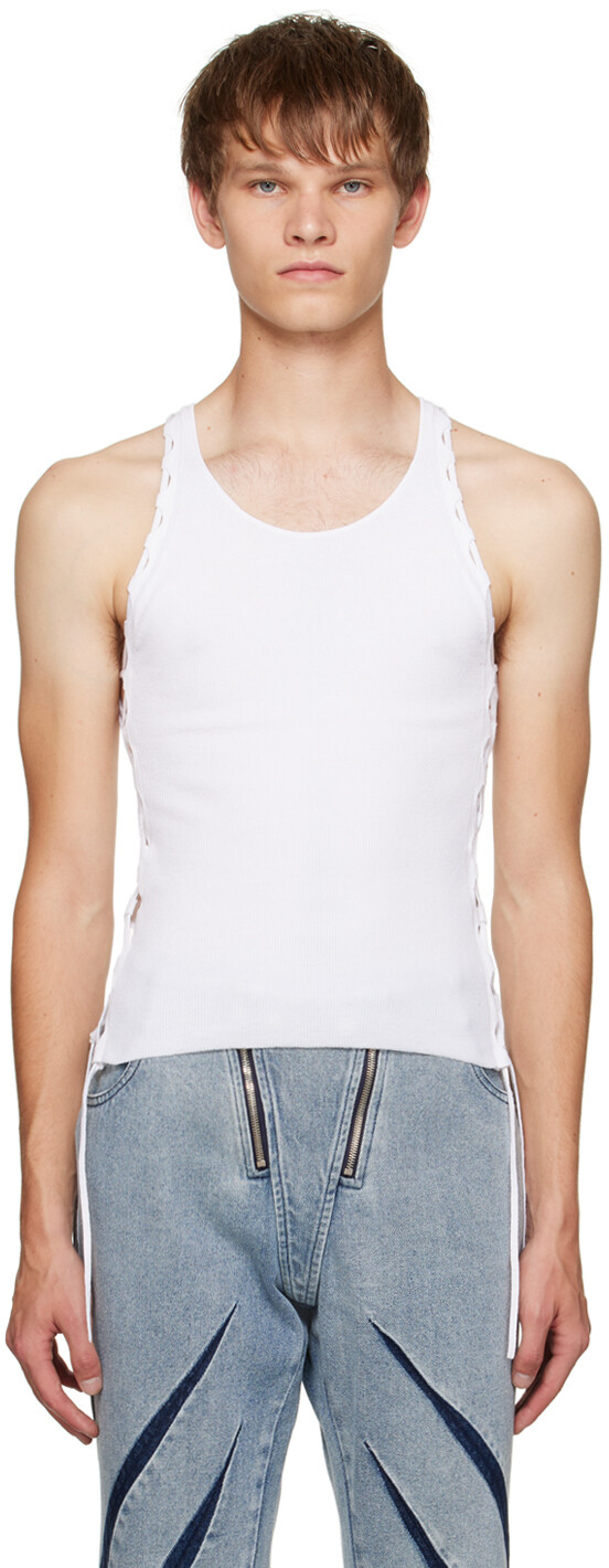 

Белая бихромная майка Dion Lee