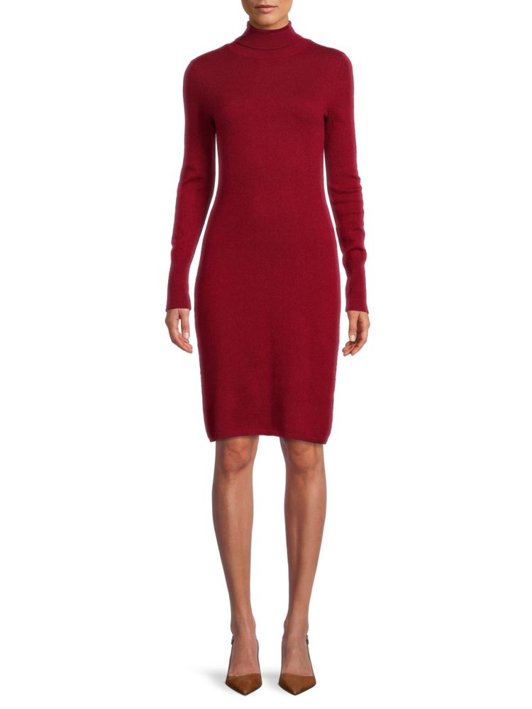 Кашемировое платье-свитер с высоким воротником Sofia Cashmere, темно-красный кашемировый свитер с высоким воротником sofia cashmere цвет medium red