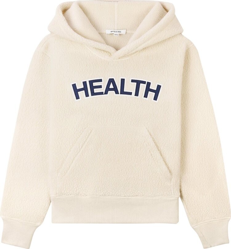 

Худи Sporty & Rich Sherpa Fleece Cropped 'Cream', кремовый