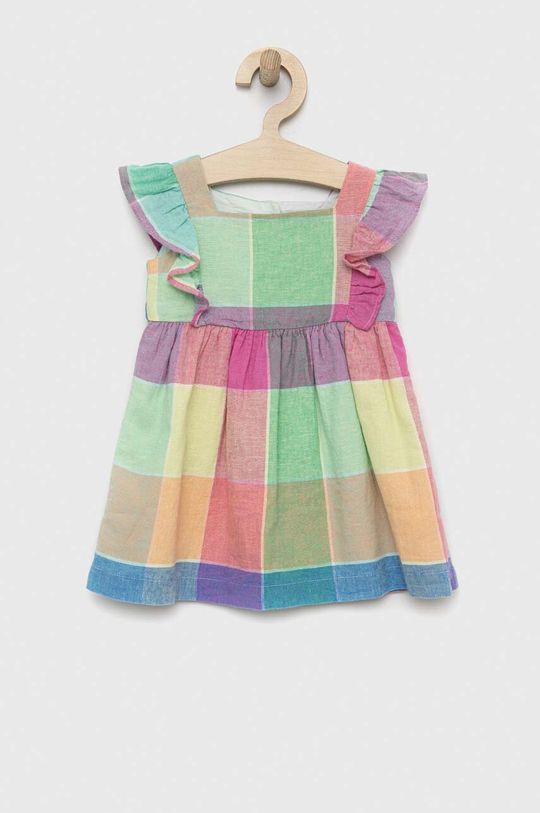 GAP детское льняное платье, мультиколор детское льняное платье gap синий