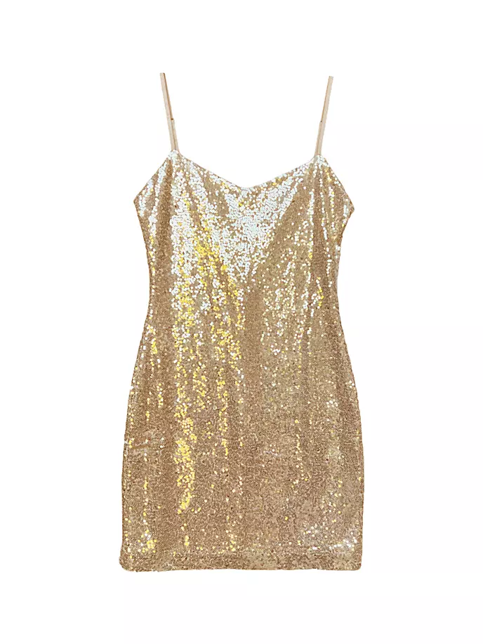 Приталенное платье для девочек, расшитое пайетками Un Deux Trois, золото