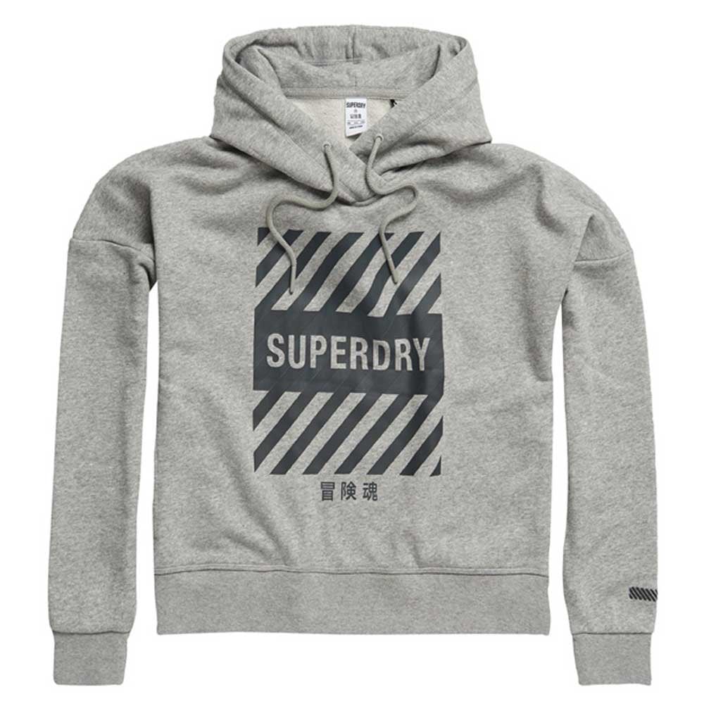 

Худи Superdry Core Sport Crop, серый