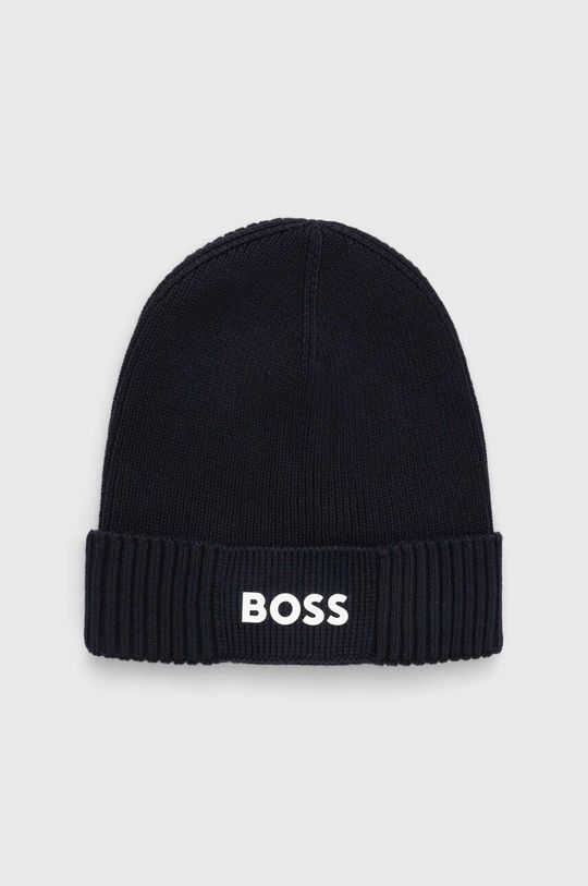 Шапка из смесовой шерсти BOSS GREEN Boss, темно-синий шапка из смесовой шерсти boss green boss зеленый