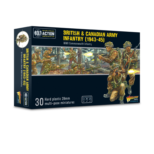 Фигурки Bolt Action: British & Canadian Army Infantry (1943-45) Warlord Games