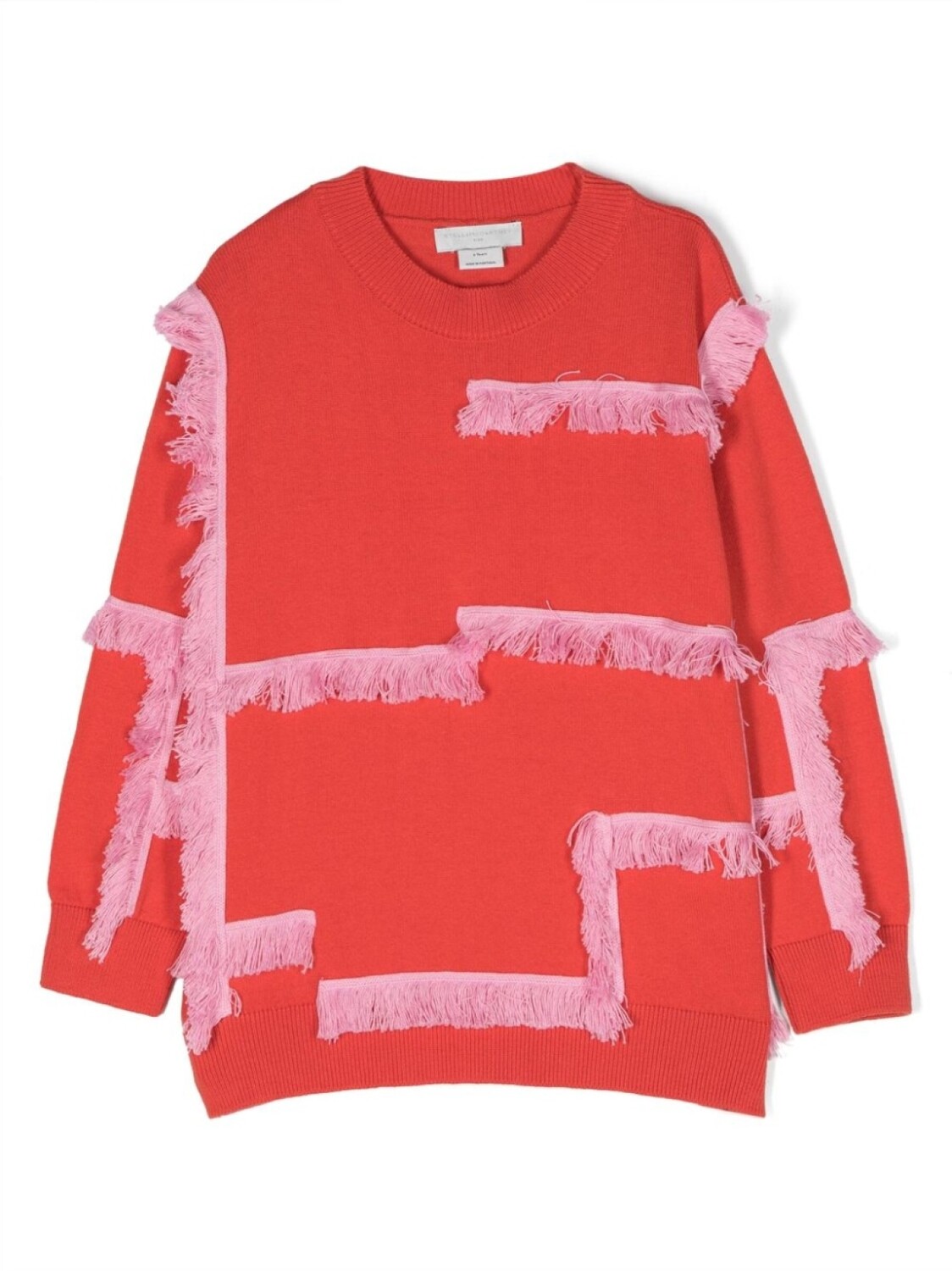 

Stella McCartney Kids джемпер с бахромой, красный