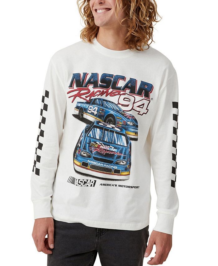 

Мужская футболка с длинным рукавом NASCAR COTTON ON, белый