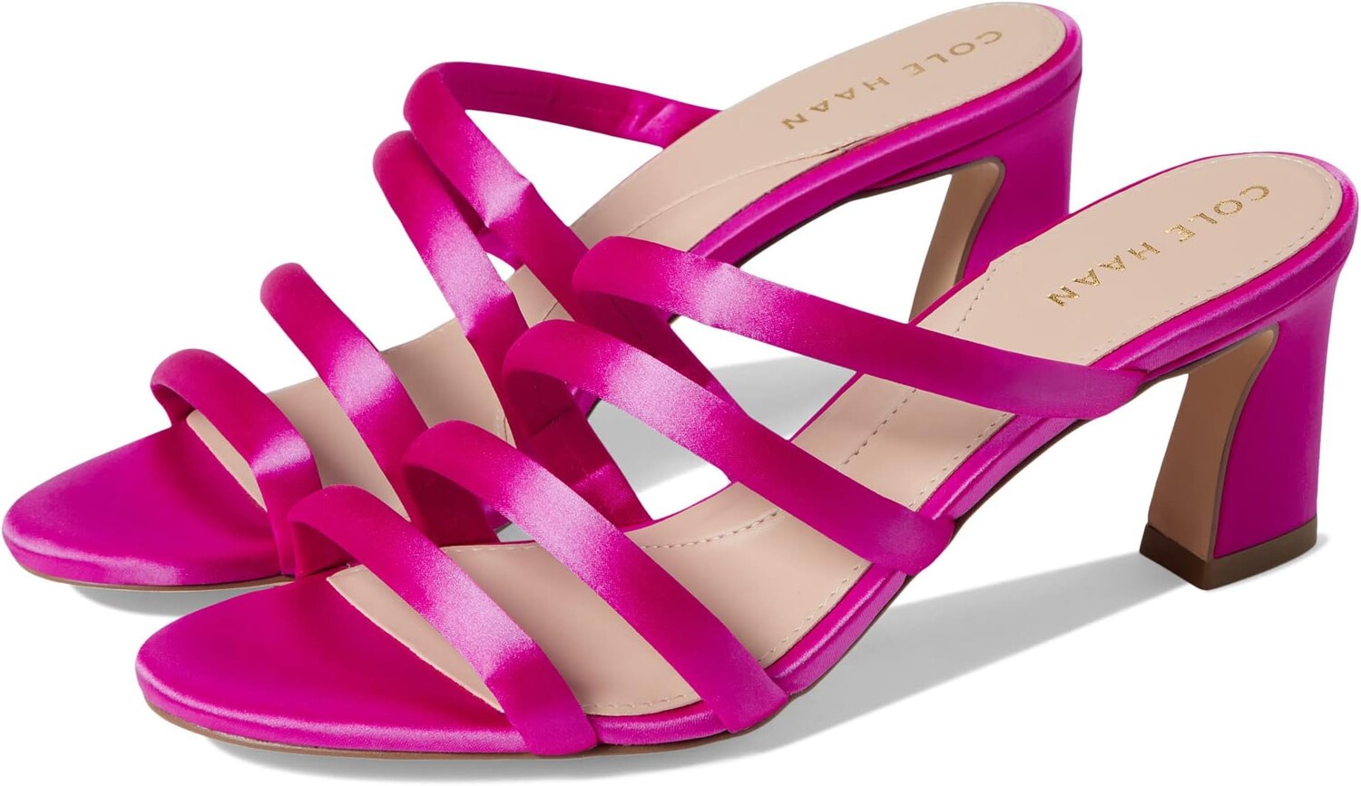 

Босоножки Adella Sandal 65 mm Cole Haan, цвет Bright Pink Satin