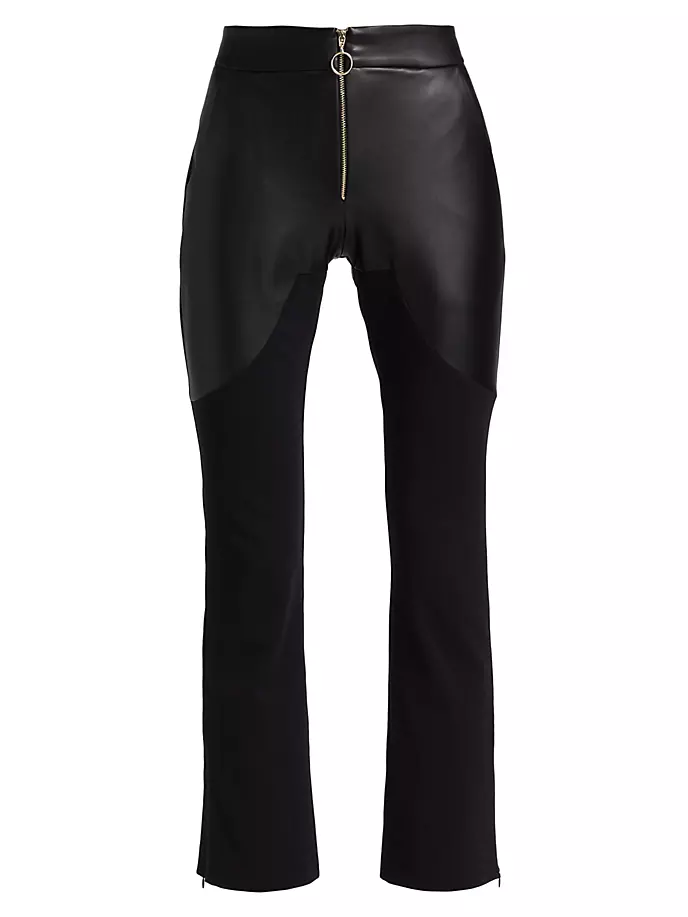 

Брюки из веганской кожи Body Lines Wolford, черный