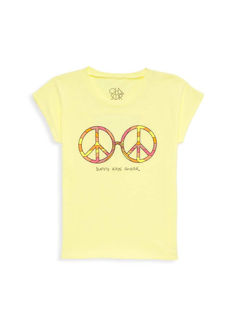 

Винтажная футболка из джерси Little Girl's Peace Chaser, желтый