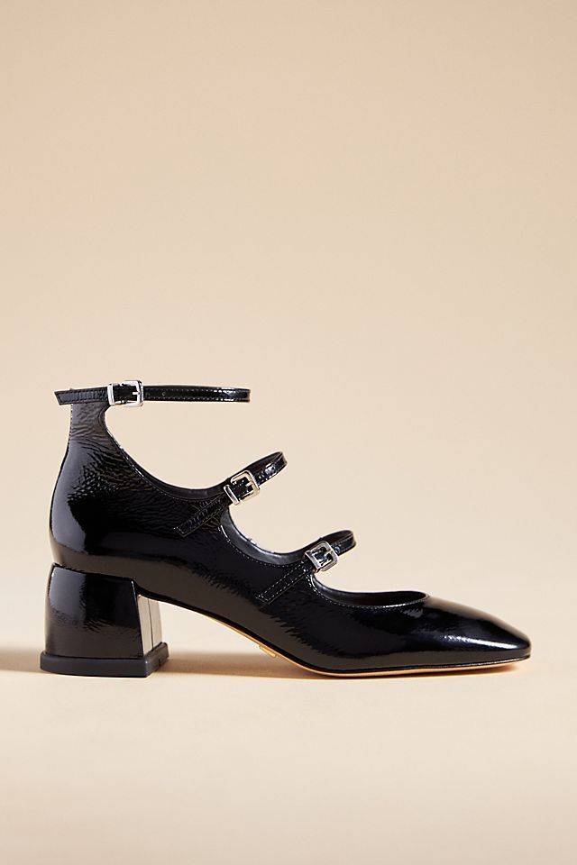 Туфли на каблуках Vicenza Mary Jane с тройными ремешками, черный