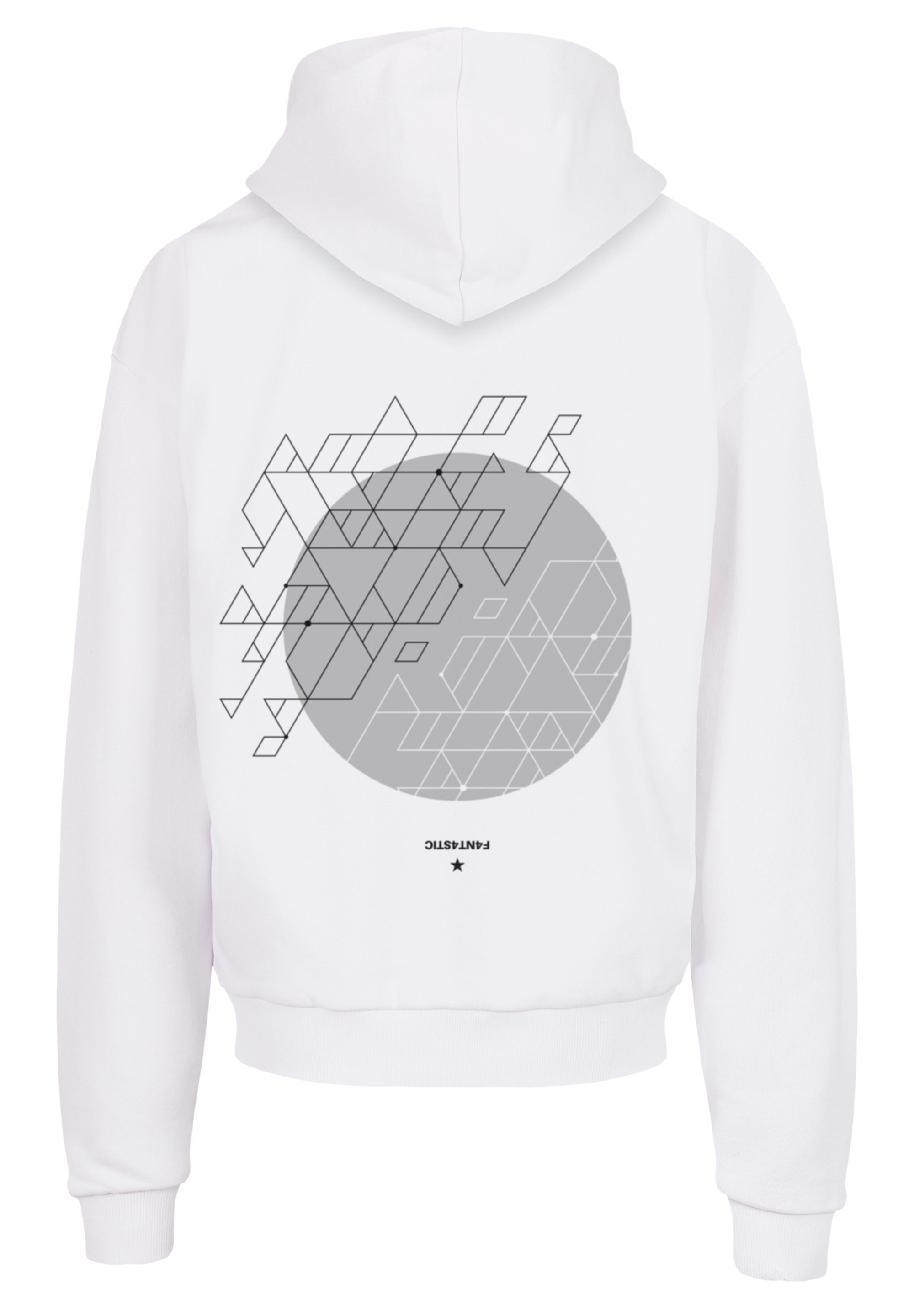 Пуловер F4NT4STIC Ultra Heavy Hoodie Geometrics Grau, белый