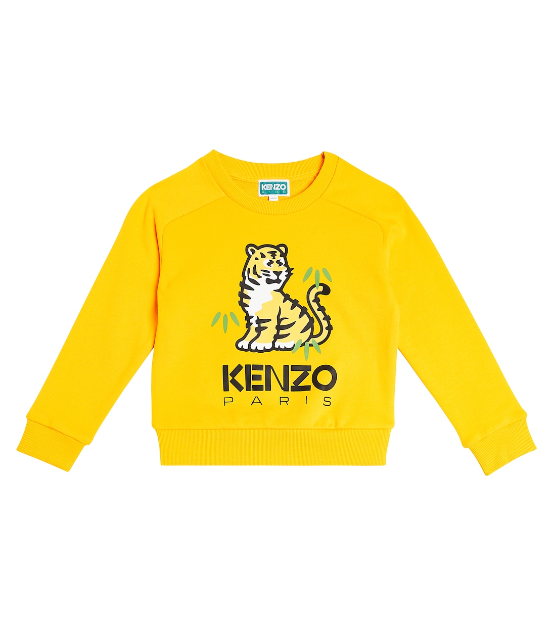 Хлопковая толстовка с логотипом Kenzo Kids, желтый