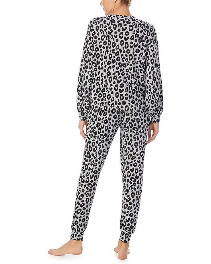 Пижамный комплект Sanctuary Long Sleeve Popover and Joggers PJ Set, цвет Textured Leopard