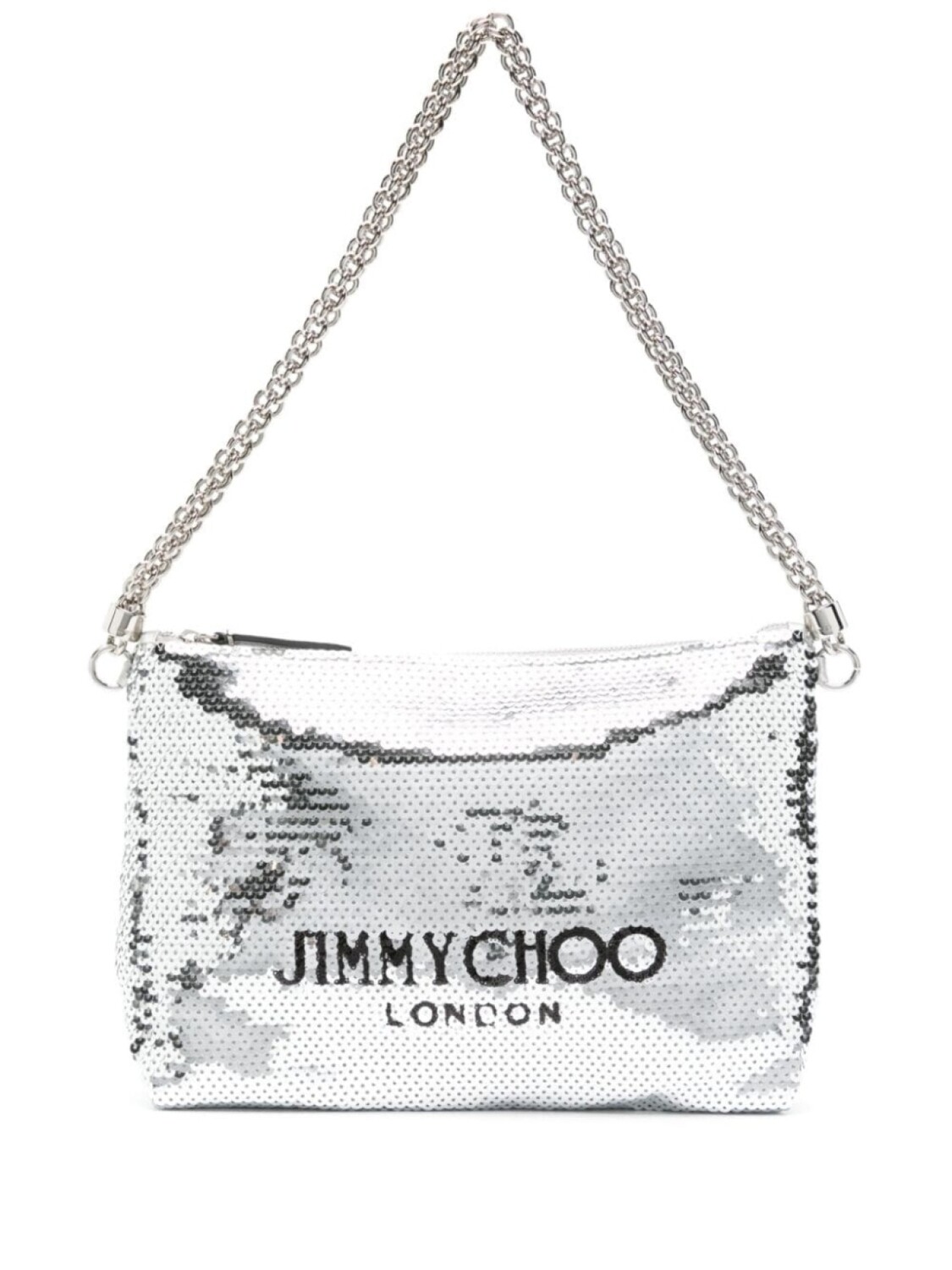 

Jimmy Choo сумка Callie на плечо с пайетками, серебристый
