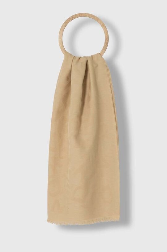 

Хлопковый шарф Weekend Max Mara, бежевый