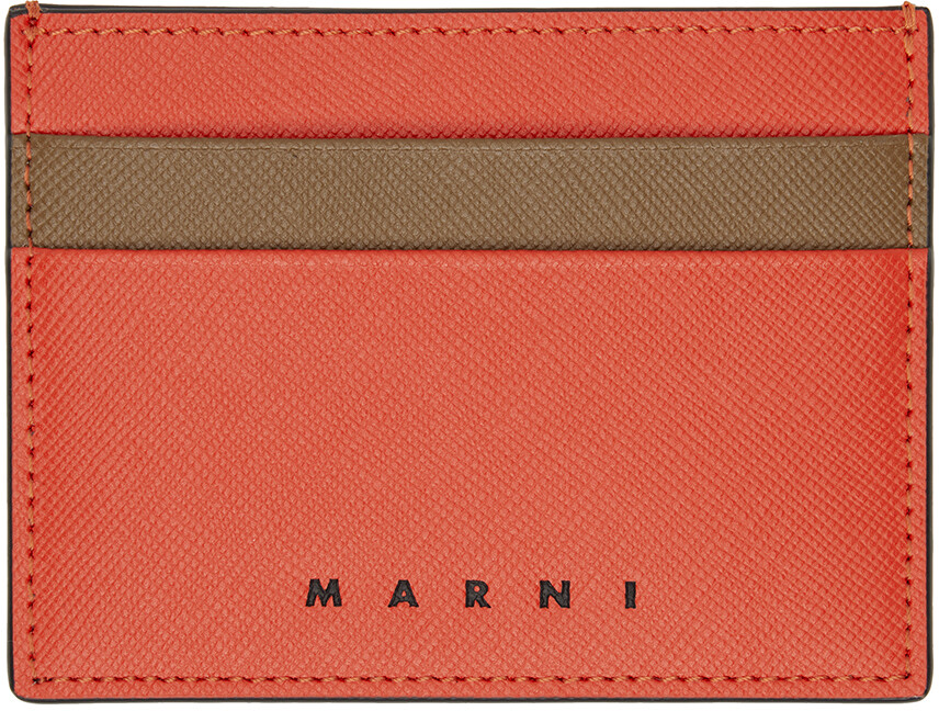 

Оранжево-коричневый визитница с цветными блоками Marni