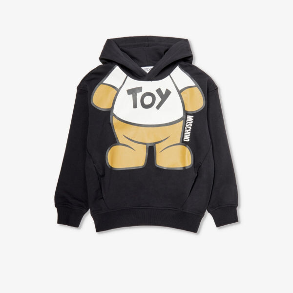 

Платье из эластичного хлопка с медвежьим принтом 4–14 лет Moschino, черный