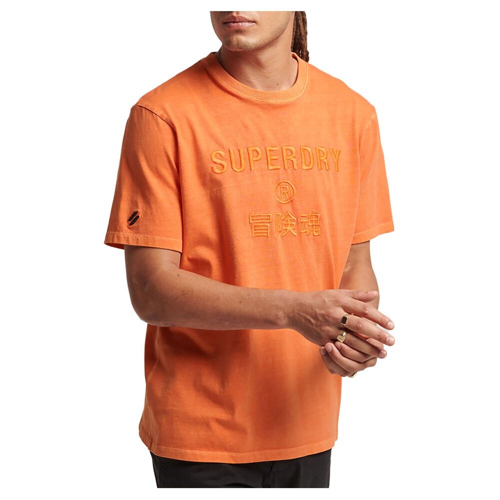 

Футболка Superdry Code Cl Garment Dye Loose, оранжевый