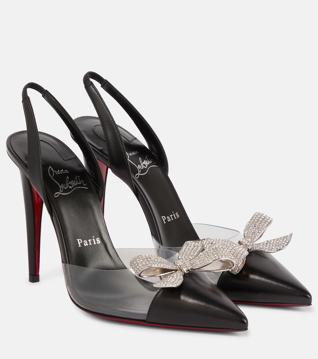 

Туфли-лодочки Astrinodo из кожи и ПВХ Christian Louboutin, черный