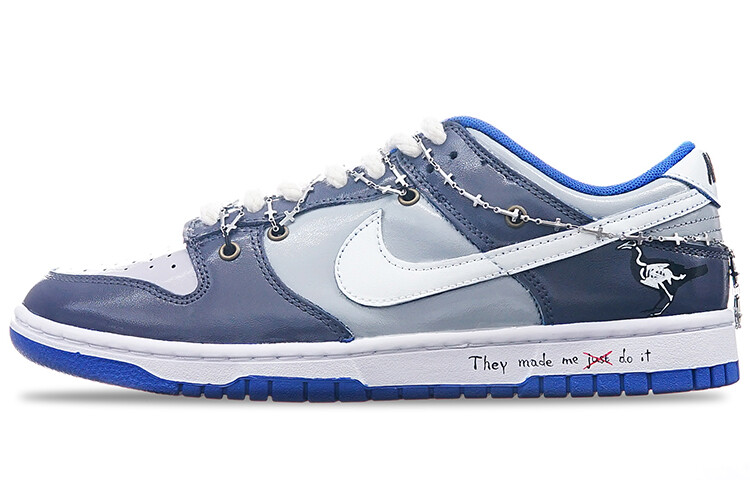 

Кроссовки Nike Dunk Skateboard Shoes Men Low-Top Gray Blue