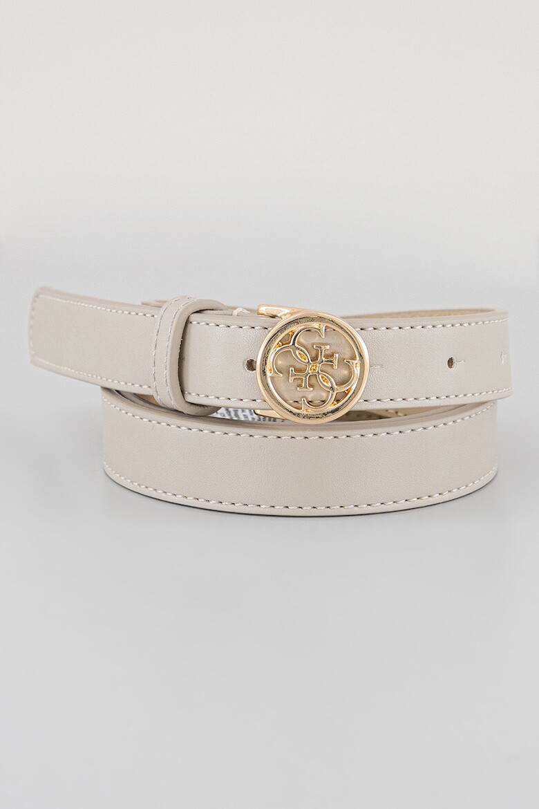 

Ремень из экокожи с металлической пряжкой Guess, коричневый
