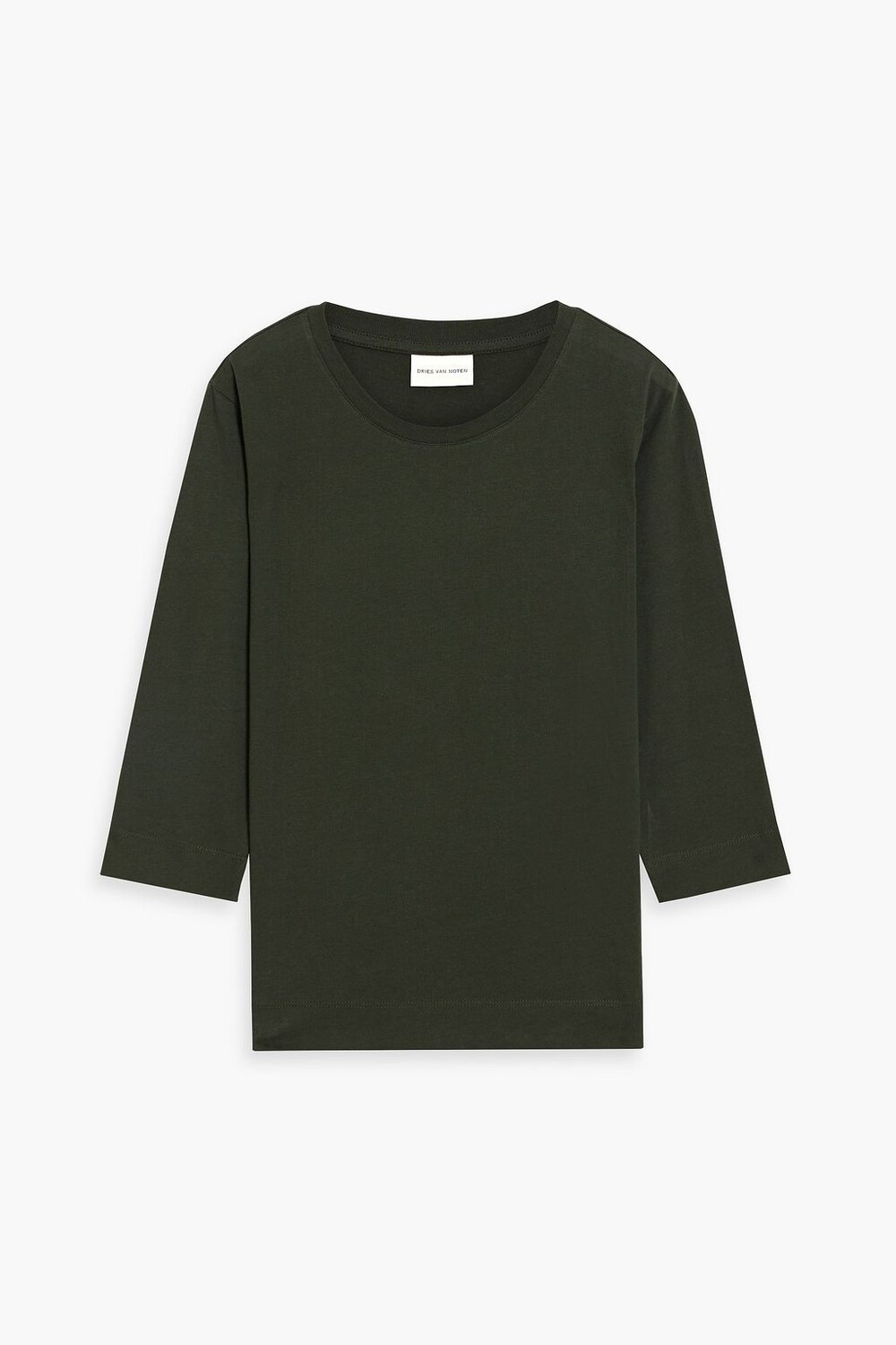 

Топ из хлопкового джерси DRIES VAN NOTEN, зеленый