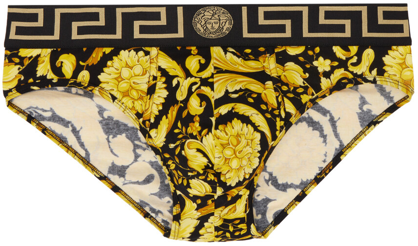 

Черные трусы Barocco Versace Underwear, цвет Black/Print