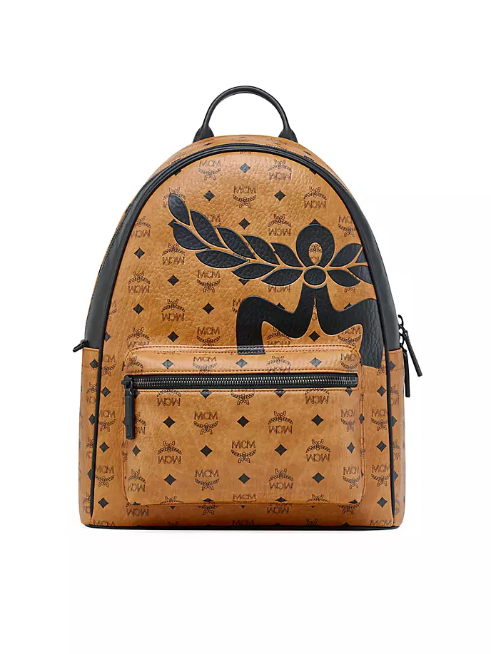 

Рюкзак Stark Visetos среднего размера из парусины Mcm, цвет cognac
