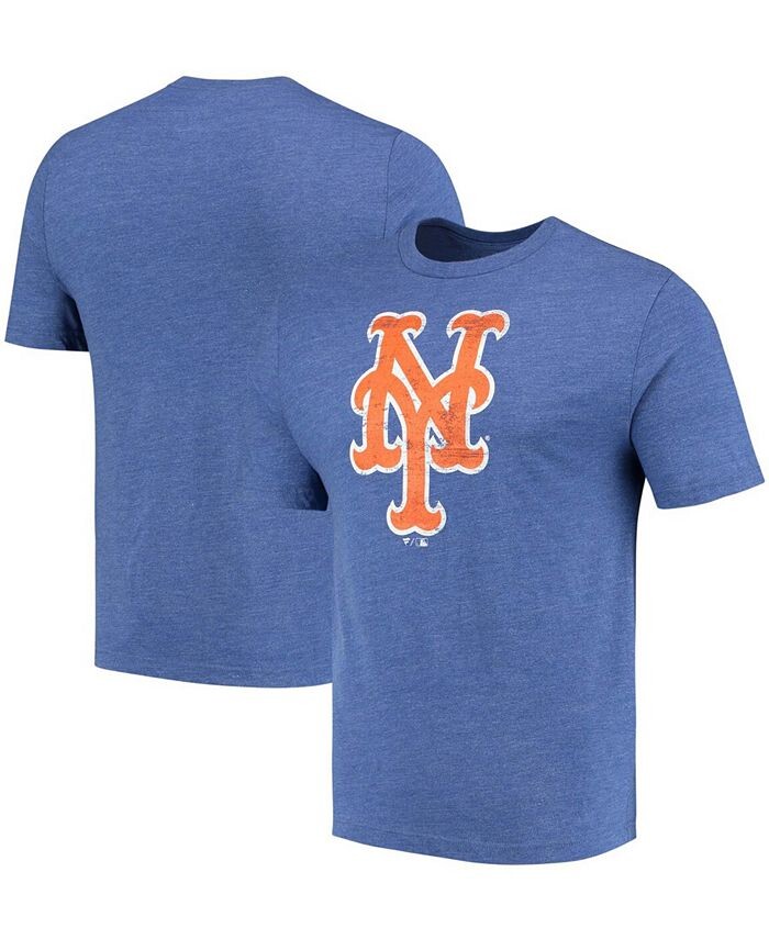 

Мужская футболка Tri-Blend с официальным логотипом Royal New York Mets Weathered Fanatics, синий