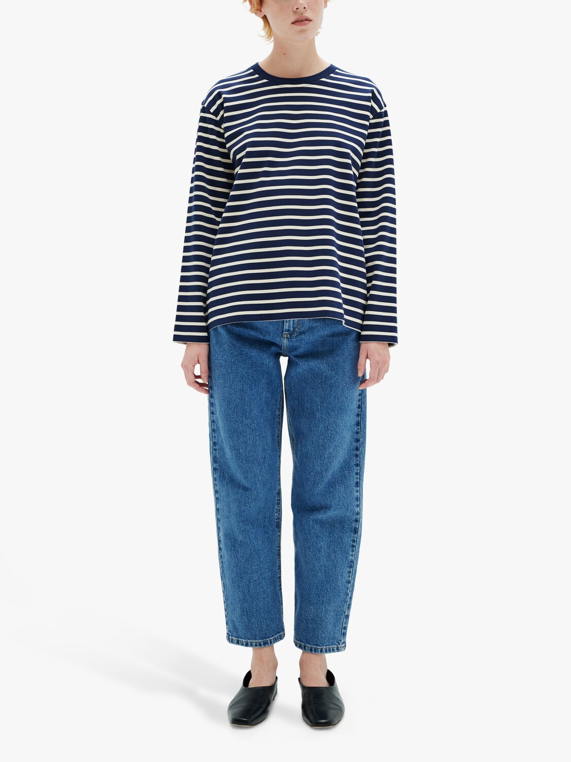 

Трикотажный топ в полоску InWear Marlena, цвет Midnight/Creme