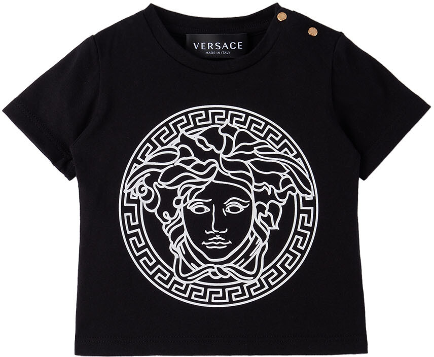 

Baby Black Футболка с Медузой Черная Versace