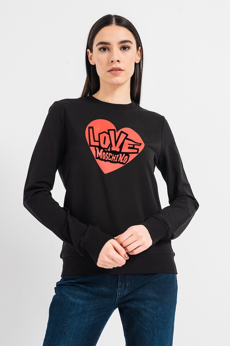 

Толстовка с логотипом и модалом Love Moschino, черный