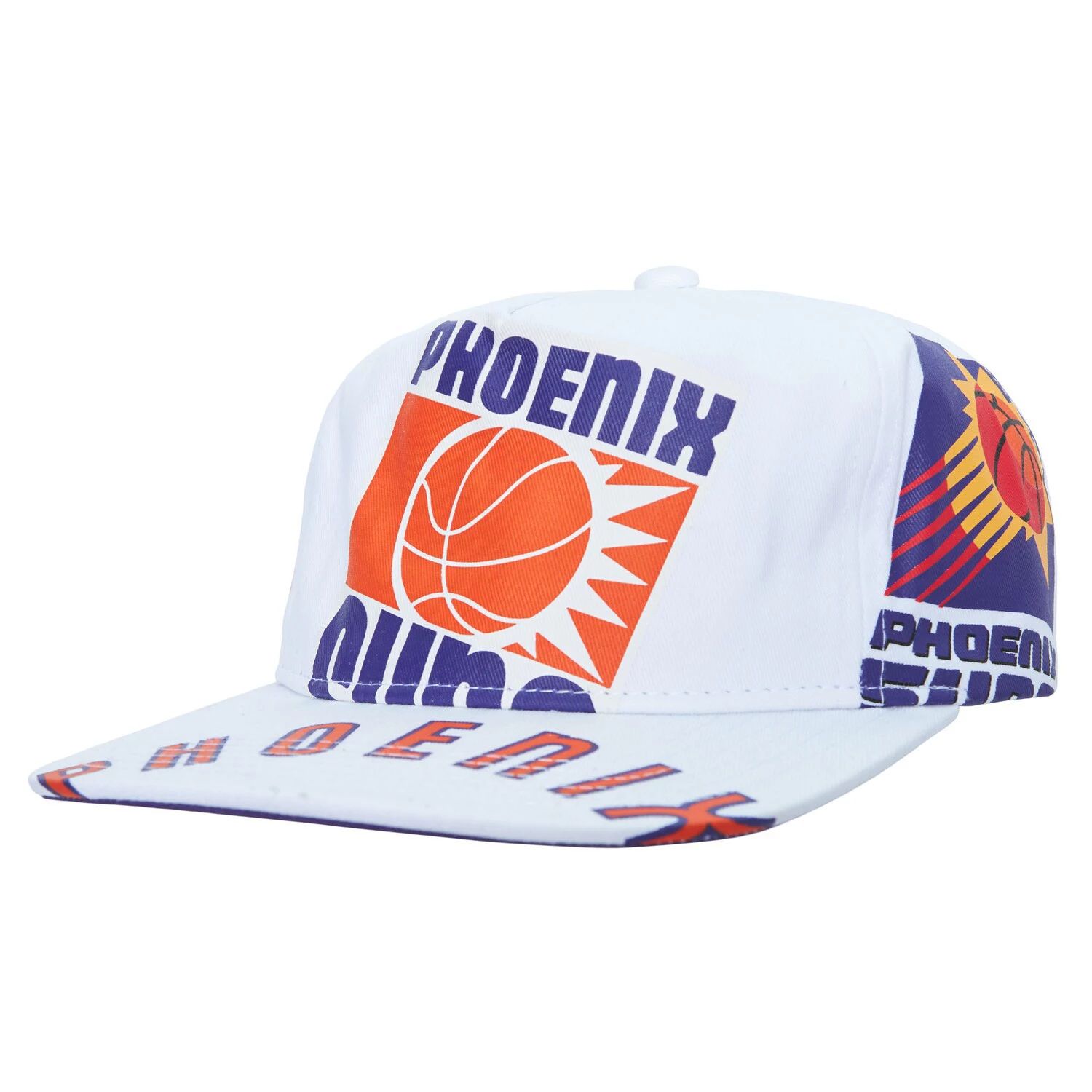 

Мужская кепка Mitchell & Ness White Phoenix Suns Hardwood Classics In Your Face Deadstock Snapback