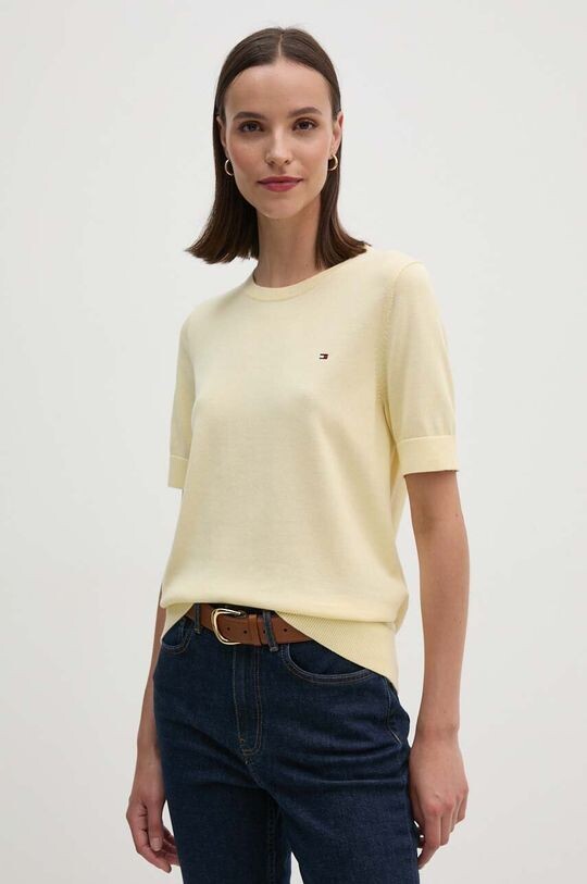 

Хлопковый свитер Tommy Hilfiger, желтый