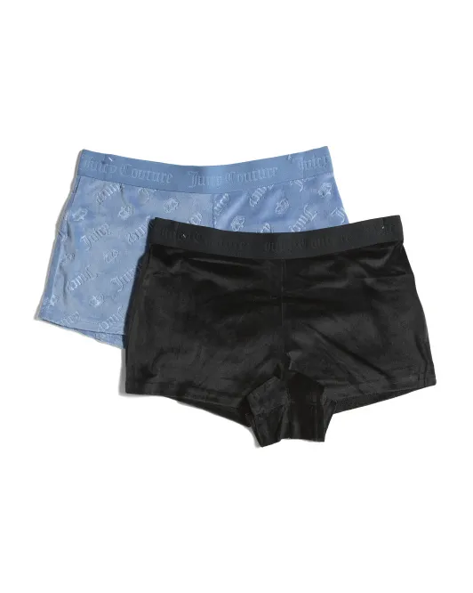 

2 пары велюровых шорт для отдыха Juicy Couture, черный