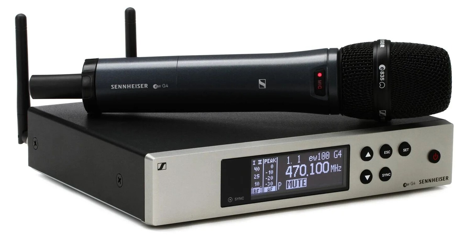 

Беспроводная ручная микрофонная система Sennheiser EW 100 G4-835-S — диапазон A1