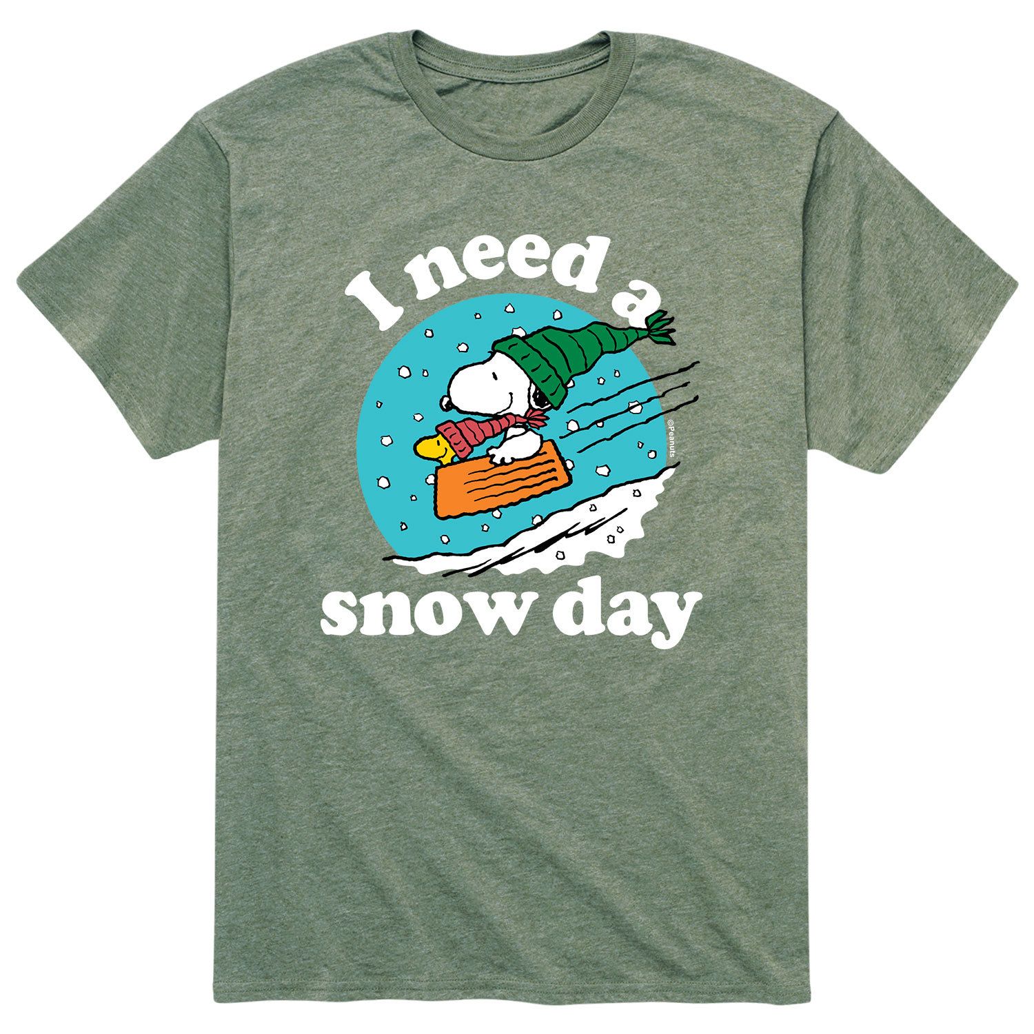 Мужская футболка Peanuts Snow Day Licensed Character